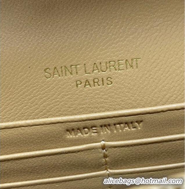 Grade Design Saint Laurent Cassandre Envelope Chain Wallet in Matelasse Patent Leather 742920 Beige 2025