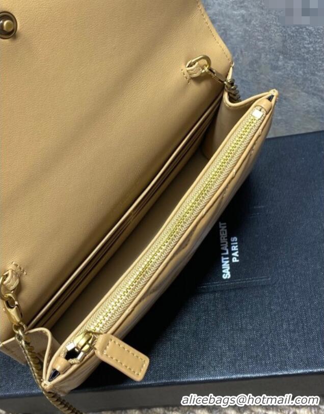 Grade Design Saint Laurent Cassandre Envelope Chain Wallet in Matelasse Patent Leather 742920 Beige 2025