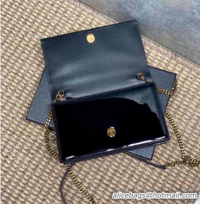 Unique Grade Saint Laurent Kate Small Chain and Tassel Bag in Patent Leather 354122 Black 2025