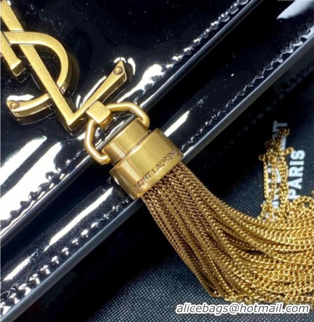 Unique Grade Saint Laurent Kate Small Chain and Tassel Bag in Patent Leather 354122 Black 2025