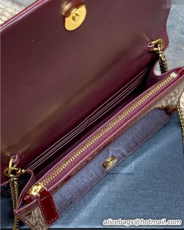 Famous Brand Saint Laurent Kate Small Chain and Tassel Bag in Patent Leather 354122 Red 2025