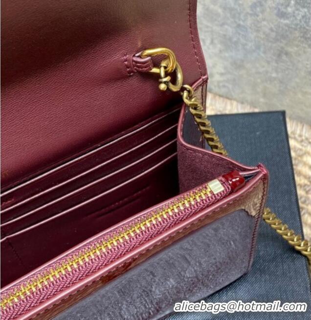 Famous Brand Saint Laurent Kate Small Chain and Tassel Bag in Patent Leather 354122 Red 2025