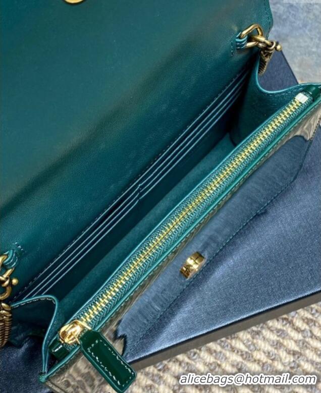 Good Product Saint Laurent Kate Small Chain and Tassel Bag in Patent Leather 354122 Green 2025