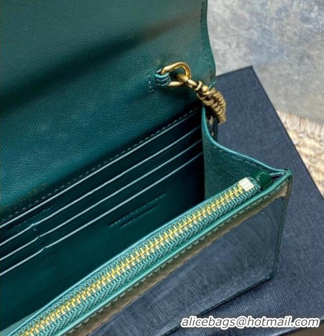 Good Product Saint Laurent Kate Small Chain and Tassel Bag in Patent Leather 354122 Green 2025