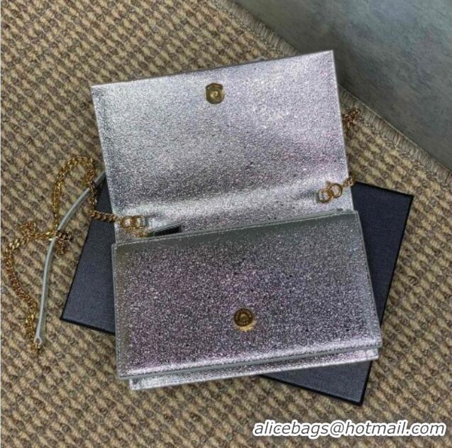 Super Quality Saint Laurent Kate Small Chain and Tassel Bag in Grained Leather 354122 Silver 2025