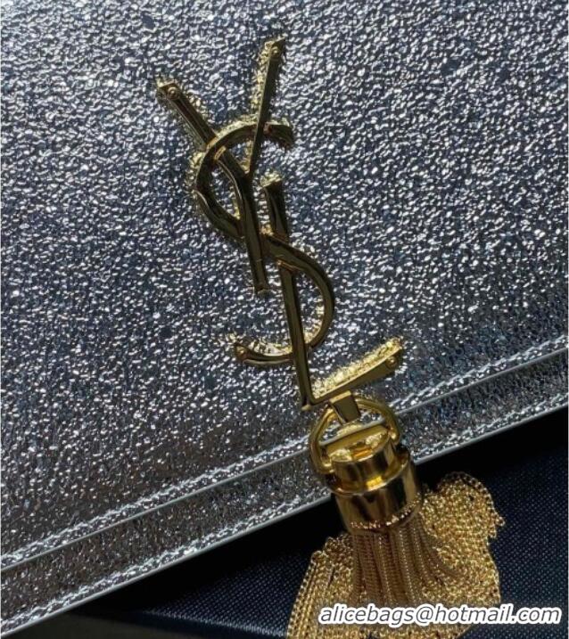 Super Quality Saint Laurent Kate Small Chain and Tassel Bag in Grained Leather 354122 Silver 2025