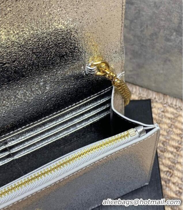 Super Quality Saint Laurent Kate Small Chain and Tassel Bag in Grained Leather 354122 Silver 2025