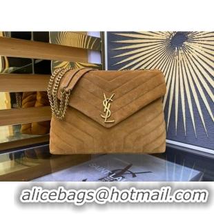 Big Discount Saint Laurent Loulou Large Bag in "Y" Suede 459749 Light Brown 2025