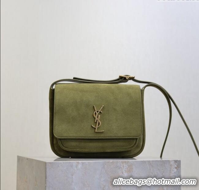 Grade Design Saint Laurent Niki Baby Bag in Suede 633151 Green 2025