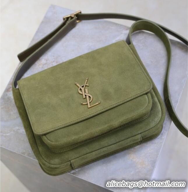 Grade Design Saint Laurent Niki Baby Bag in Suede 633151 Green 2025