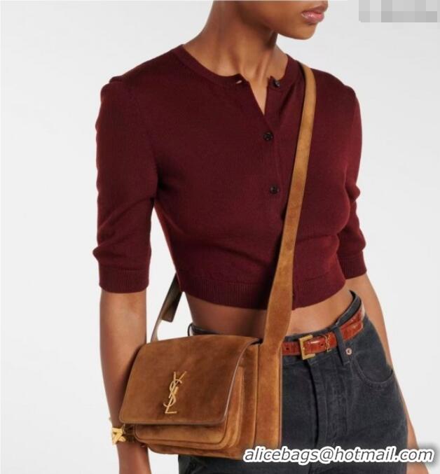 New Design Saint Laurent Niki Baby Bag in Suede 633151 Clay Brown 2025