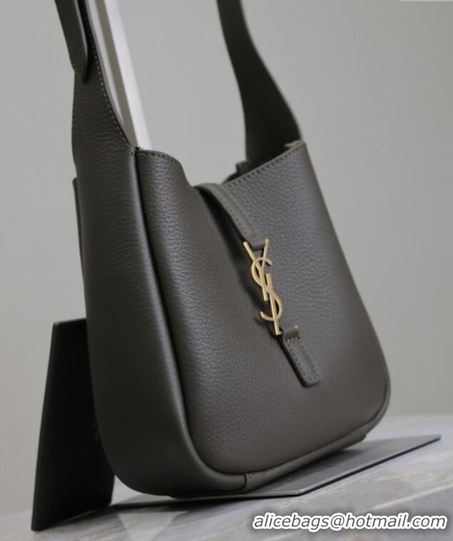 New Design Saint Laurent LE 5 A 7 Supple Baby Mini Bag in Leather 809461 Musk Green 2025