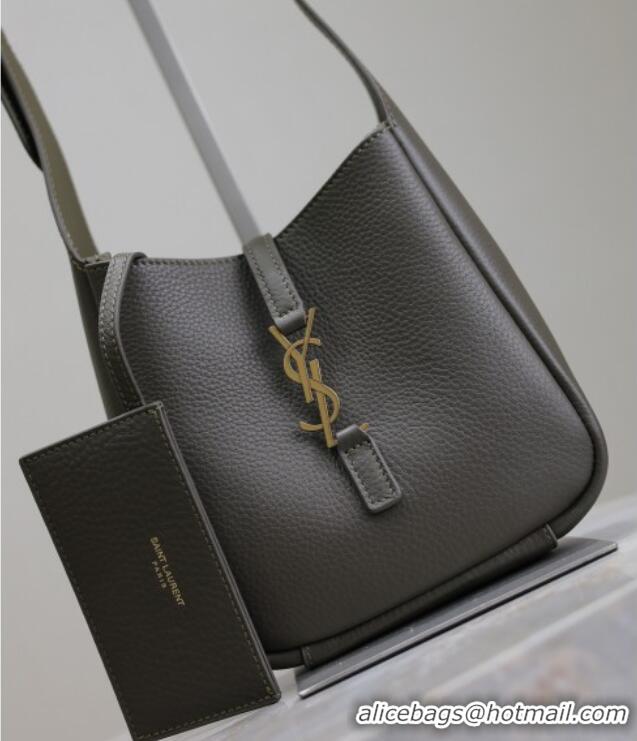 New Design Saint Laurent LE 5 A 7 Supple Baby Mini Bag in Leather 809461 Musk Green 2025