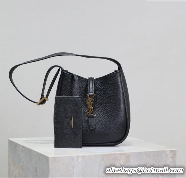 Super Quality Saint Laurent LE 5 A 7 Supple Baby Mini Bag in Leather 809461 Black 2025