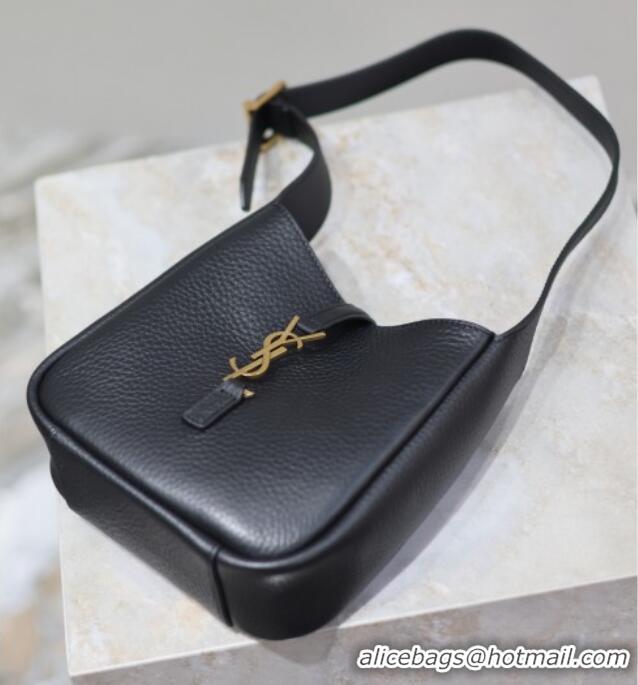 Super Quality Saint Laurent LE 5 A 7 Supple Baby Mini Bag in Leather 809461 Black 2025