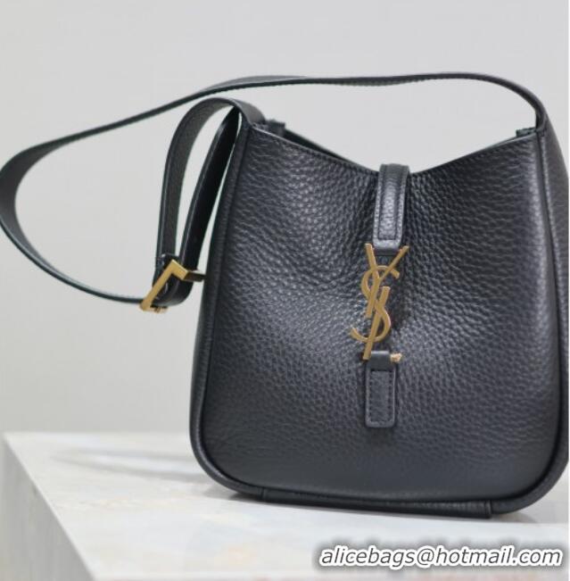 Super Quality Saint Laurent LE 5 A 7 Supple Baby Mini Bag in Leather 809461 Black 2025