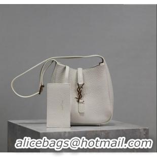 Traditional Specials Saint Laurent LE 5 A 7 Supple Baby Mini Bag in Leather 809461 White 2025