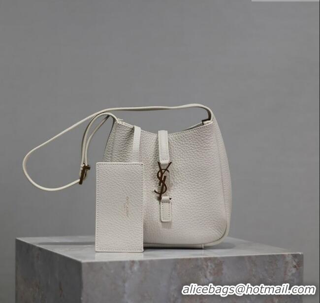 Traditional Specials Saint Laurent LE 5 A 7 Supple Baby Mini Bag in Leather 809461 White 2025