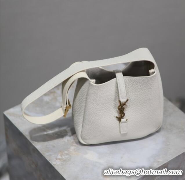 Traditional Specials Saint Laurent LE 5 A 7 Supple Baby Mini Bag in Leather 809461 White 2025