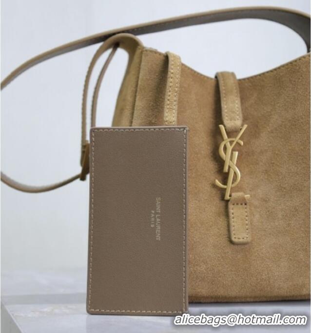 Buy Discount Saint Laurent LE 5 A 7 Supple Baby Mini Bag in Suede 809461 Beige 2025
