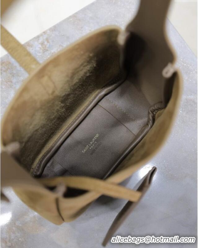 Buy Discount Saint Laurent LE 5 A 7 Supple Baby Mini Bag in Suede 809461 Beige 2025