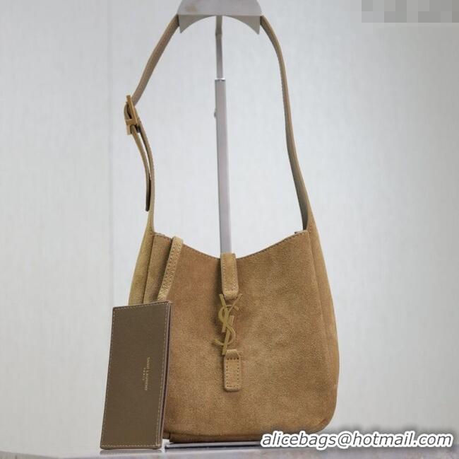 Buy Discount Saint Laurent LE 5 A 7 Supple Baby Mini Bag in Suede 809461 Beige 2025