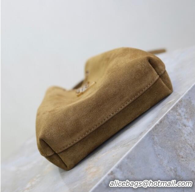 Trendy Design Saint Laurent Pochon Bucket Bag in Suede 801070 Brown 2025