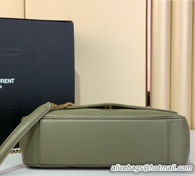 Promotional Saint Laurent Loulou Medium Bag in Matelasse Lambskin 801439 Green 2025