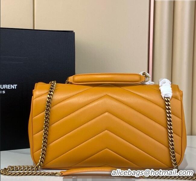 Top Quality Saint Laurent Loulou Medium Bag in Matelasse Lambskin Sunflower 801439 Yellow 2025