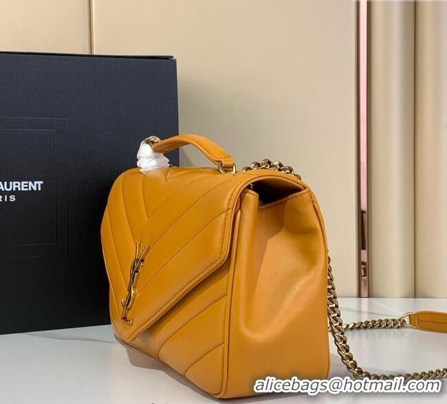 Top Quality Saint Laurent Loulou Medium Bag in Matelasse Lambskin Sunflower 801439 Yellow 2025