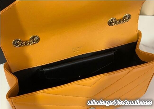 Top Quality Saint Laurent Loulou Medium Bag in Matelasse Lambskin Sunflower 801439 Yellow 2025