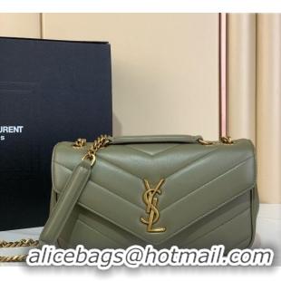 New Fashion Saint Laurent Loulou Small Bag in Matelasse Lambskin 801437 Green 2025