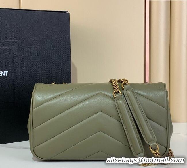 New Fashion Saint Laurent Loulou Small Bag in Matelasse Lambskin 801437 Green 2025