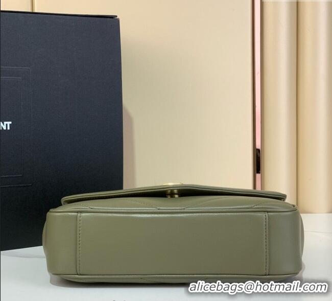 New Fashion Saint Laurent Loulou Small Bag in Matelasse Lambskin 801437 Green 2025