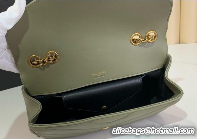 New Fashion Saint Laurent Loulou Small Bag in Matelasse Lambskin 801437 Green 2025