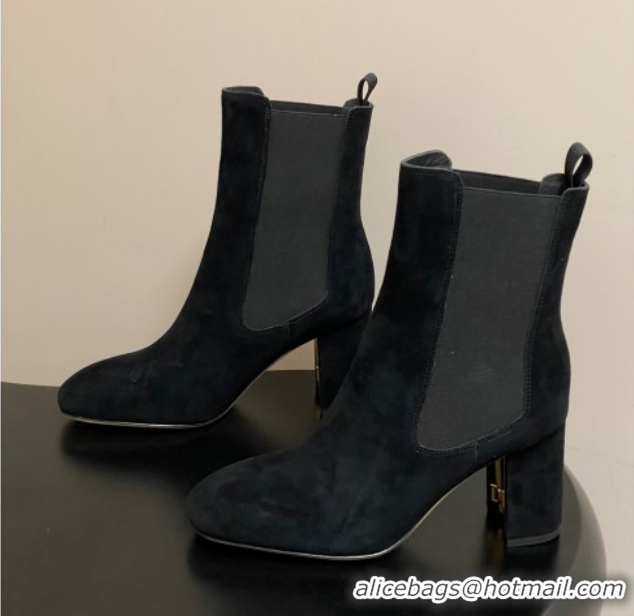 Best Grade Dior D-Art Heeled Ankle Boots 8cm in Suede Black 1029040