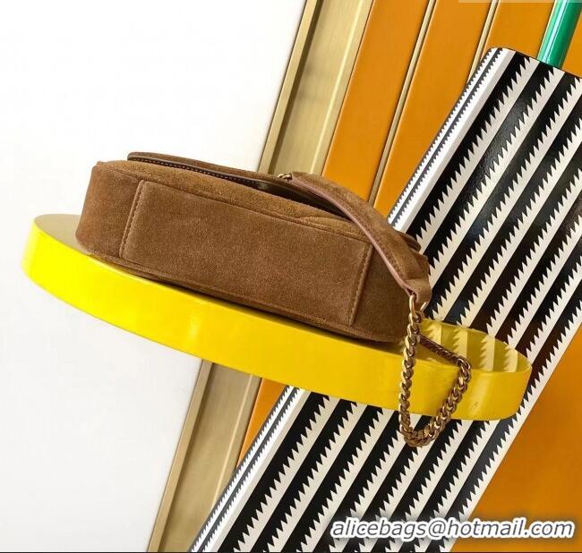 Promotional Saint Laurent Loulou Mini Bag in Matelasse Suede 821749 Brown 2025