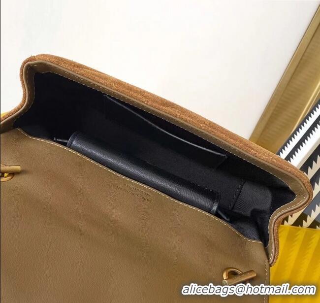 Promotional Saint Laurent Loulou Mini Bag in Matelasse Suede 821749 Brown 2025