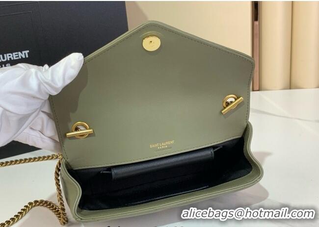 Super Quality Saint Laurent Loulou Mini Bag in Matelasse Lambskin 821749 Moss Green 2025