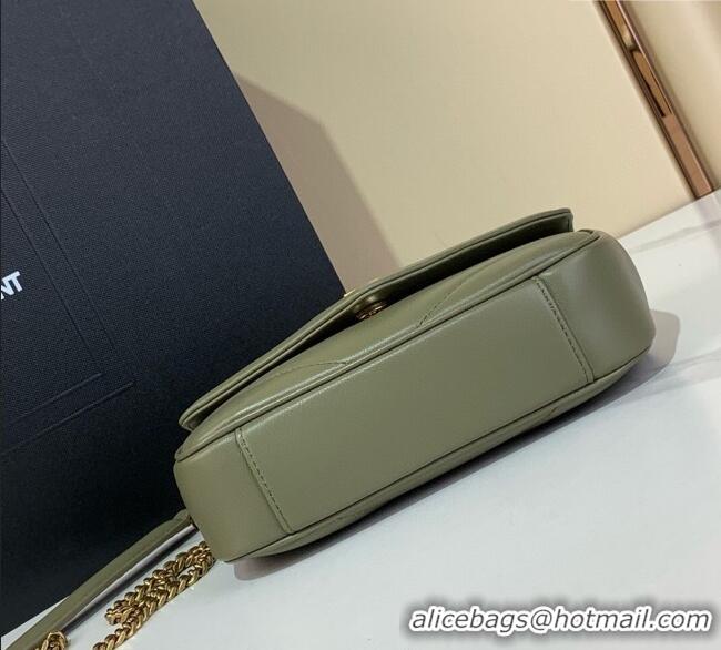 Super Quality Saint Laurent Loulou Mini Bag in Matelasse Lambskin 821749 Moss Green 2025