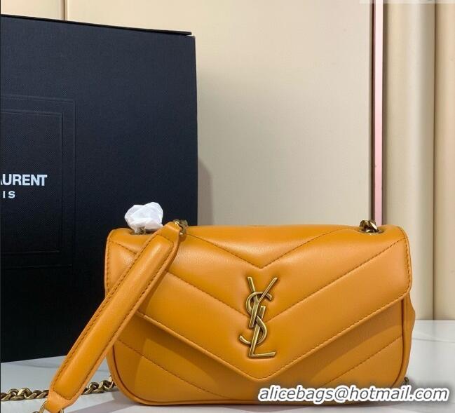 Super Quality Saint Laurent Loulou Mini Bag in Matelasse Lambskin 821749 Sunflower Yellow 2025