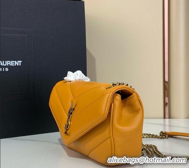 Super Quality Saint Laurent Loulou Mini Bag in Matelasse Lambskin 821749 Sunflower Yellow 2025