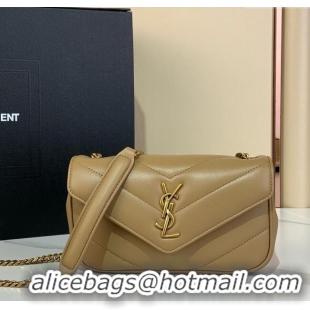 Big Discount Saint Laurent Loulou Mini Bag in Matelasse Lambskin 821749 Apricot 2025