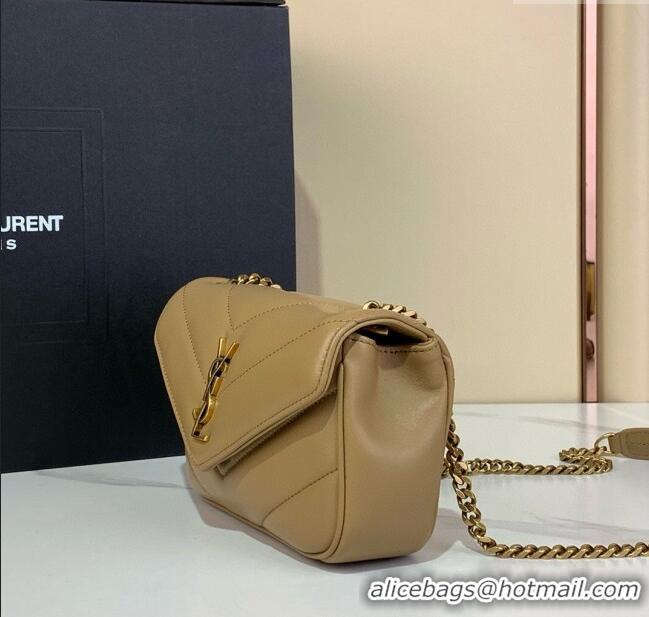 Big Discount Saint Laurent Loulou Mini Bag in Matelasse Lambskin 821749 Apricot 2025