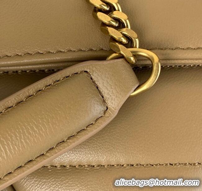 Big Discount Saint Laurent Loulou Mini Bag in Matelasse Lambskin 821749 Apricot 2025