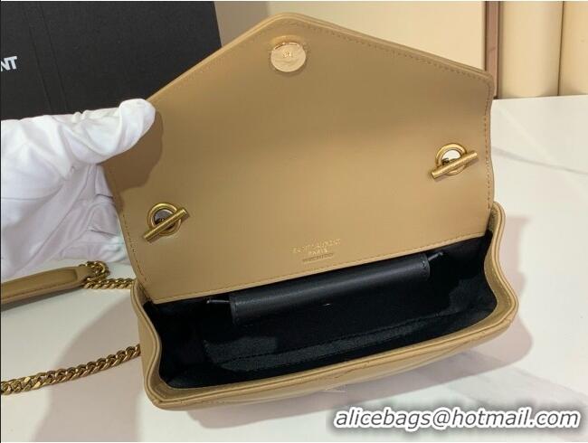 Big Discount Saint Laurent Loulou Mini Bag in Matelasse Lambskin 821749 Apricot 2025
