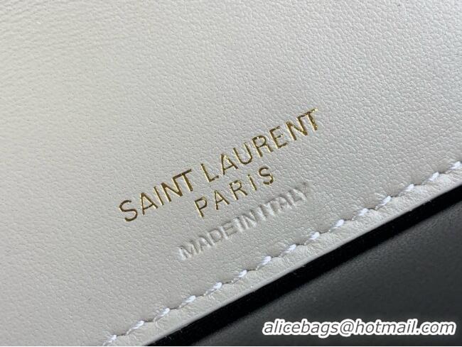 New Cheap Saint Laurent Loulou Mini Bag in Matelasse Lambskin 821749 White 2025