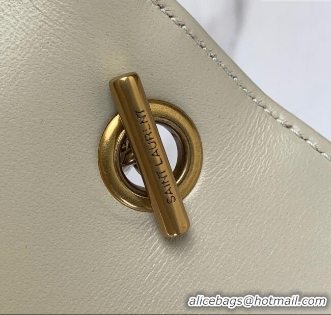 New Cheap Saint Laurent Loulou Mini Bag in Matelasse Lambskin 821749 White 2025