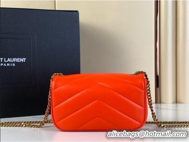 Buy Cheap Saint Laurent Loulou Mini Bag in Matelasse Lambskin 821749 Celosia Red 2025