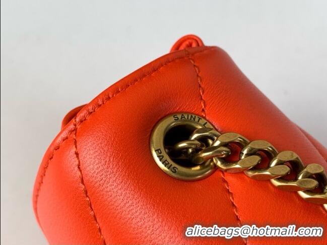 Buy Cheap Saint Laurent Loulou Mini Bag in Matelasse Lambskin 821749 Celosia Red 2025